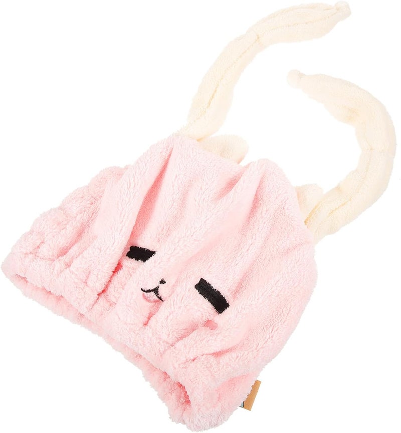Zerodeko Absorbent Hair Towel Wrap with Cute Ear Design Thick Soft Microfiber Hair Drying Cap and Rapid Drying Bath and Shower - Image 1