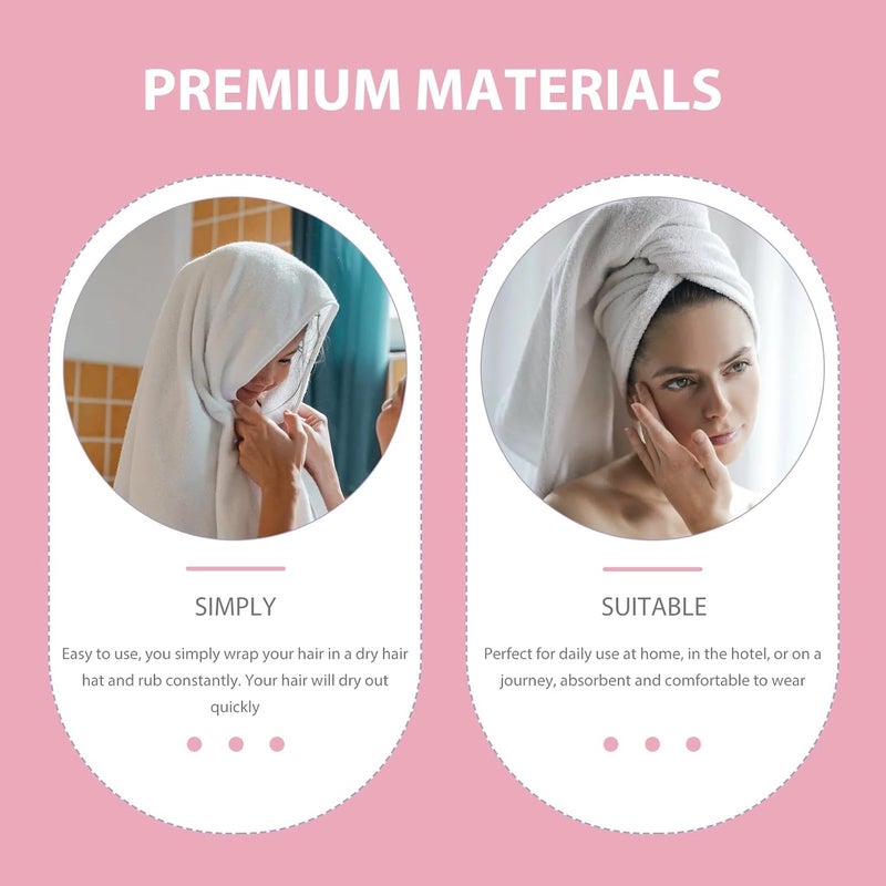 Zerodeko Absorbent Hair Towel Wrap with Cute Ear Design Thick Soft Microfiber Hair Drying Cap and Rapid Drying Bath and Shower - Image 5