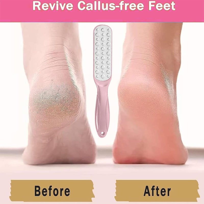 Foot File - Double Sided, Pedicure Foot Scrubber, Scraper Callus Remover, Foot Rasp For Cracked Heel & Foot Corn Removal, Dead Skin Exfoliator For Feet, (Light Pink) - Image 5