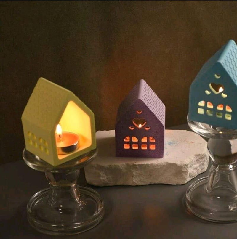 Home Candle Holder, Perfect for Table Decoration, Modern Style, Adds a Warm Touch to Any Room in the Home.Suitable for Living Rooms, Tables, Libraries for Natural Lighting and Calming Ambiance (1) - Image 5