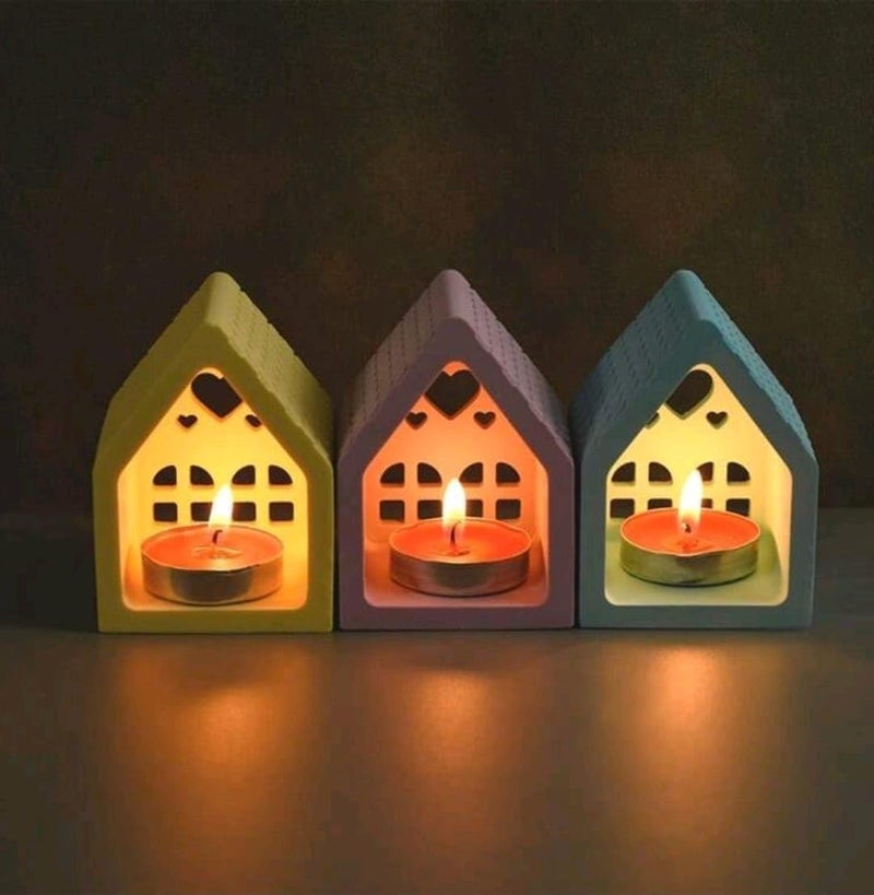 Home Candle Holder, Perfect for Table Decoration, Modern Style, Adds a Warm Touch to Any Room in the Home.Suitable for Living Rooms, Tables, Libraries for Natural Lighting and Calming Ambiance (1) - Image 4