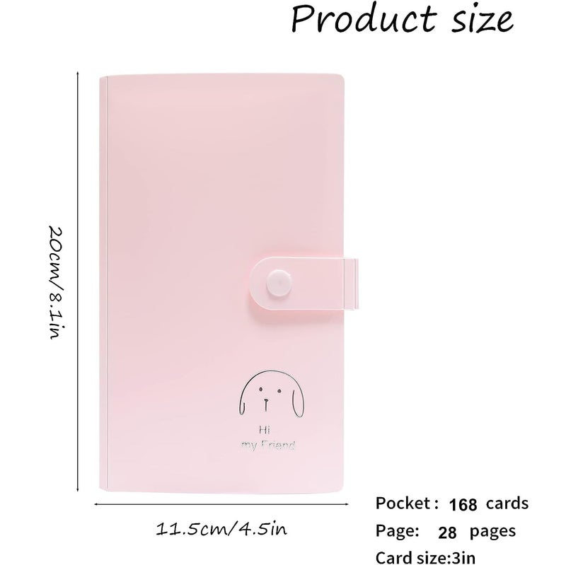 Babyfond Kpop Photocard Binder, 168 Pockets PVC Free Kpop Photocard Holder Book, Clear Photo Card Holder Album Portable Photocard Album Book Kpop Collect Book, Double Size Display - Image 5