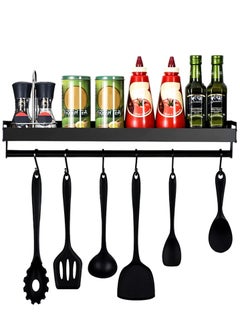 DubaiGallery Kitchen Organizer Storage Wall-Mount Spice Racks Aluminum Shelves Utensil Spoon Hanger Hook Kitchen Gadgets Accessories Supplies  - Image 1