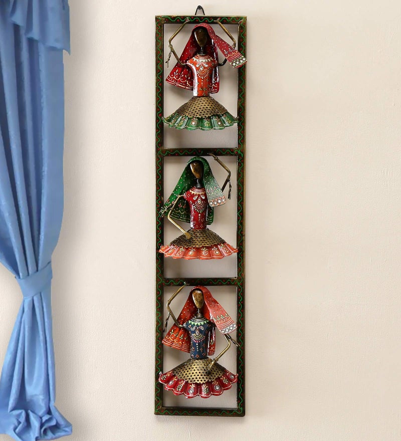 Medieval Arts Iron Musicians Decorative Wall Hanging Showpiece Frame (Multicolour, Medium) - Image 1
