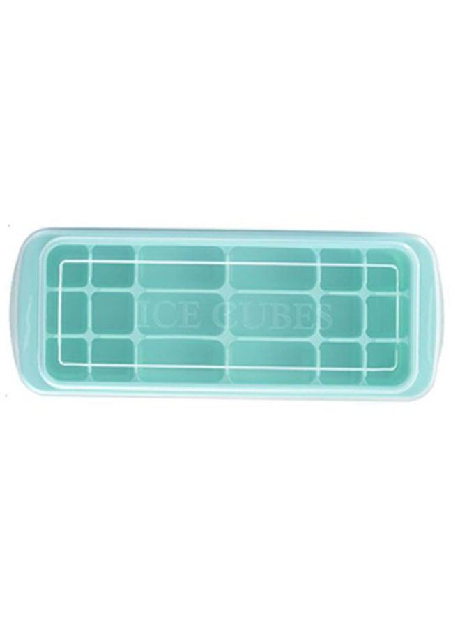 NIBEMINENT 18-Holes Ice Cube Tray With Lid Green/Clear 27 x 10.5centimeter
