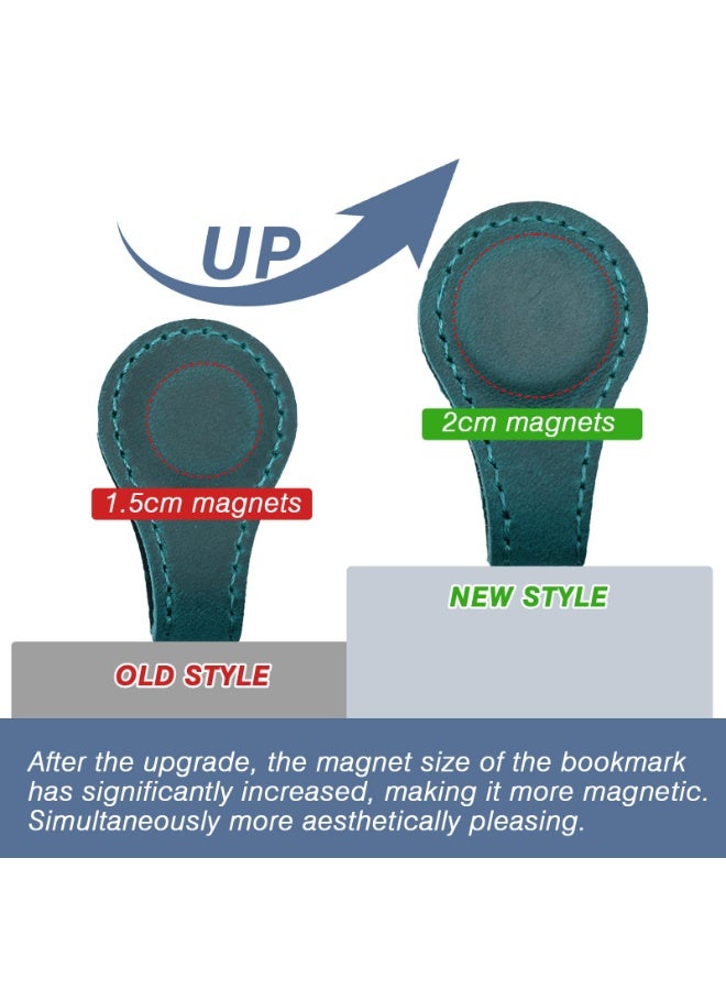 علامات كتب جلدية مغناطيسية، ٣ قطع شخصية ذات طابع vintage، ومشابك لتحديد الصفحات، هدية مناسبة لمحبي القراءة من الرجال والنساء والأطفال، لتنظيم الكابلات والأوراق (أسود + أخضر + بني فاتح) - Image 5