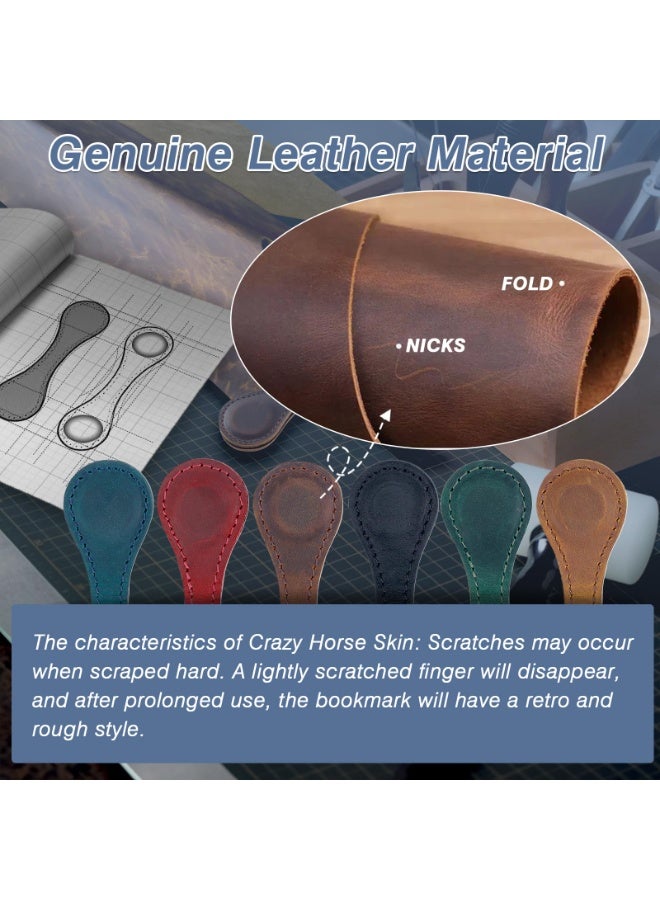 علامات كتب جلدية مغناطيسية، ٣ قطع شخصية ذات طابع vintage، ومشابك لتحديد الصفحات، هدية مناسبة لمحبي القراءة من الرجال والنساء والأطفال، لتنظيم الكابلات والأوراق (أسود + أخضر + بني فاتح) - Image 4