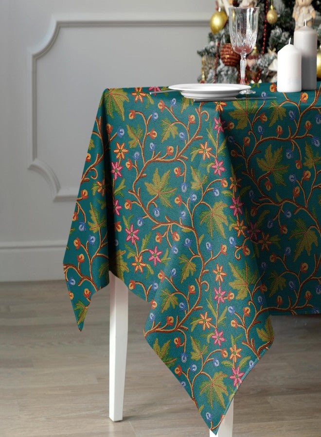 كاسابلو غطاء طاولة كاسابلو فاروسكي كشميري_تيل 6 مقاعد مقاوم للغبار لتزيين طاولة الطعام | المقاس: 52 × 72 بوصة | - Image 4