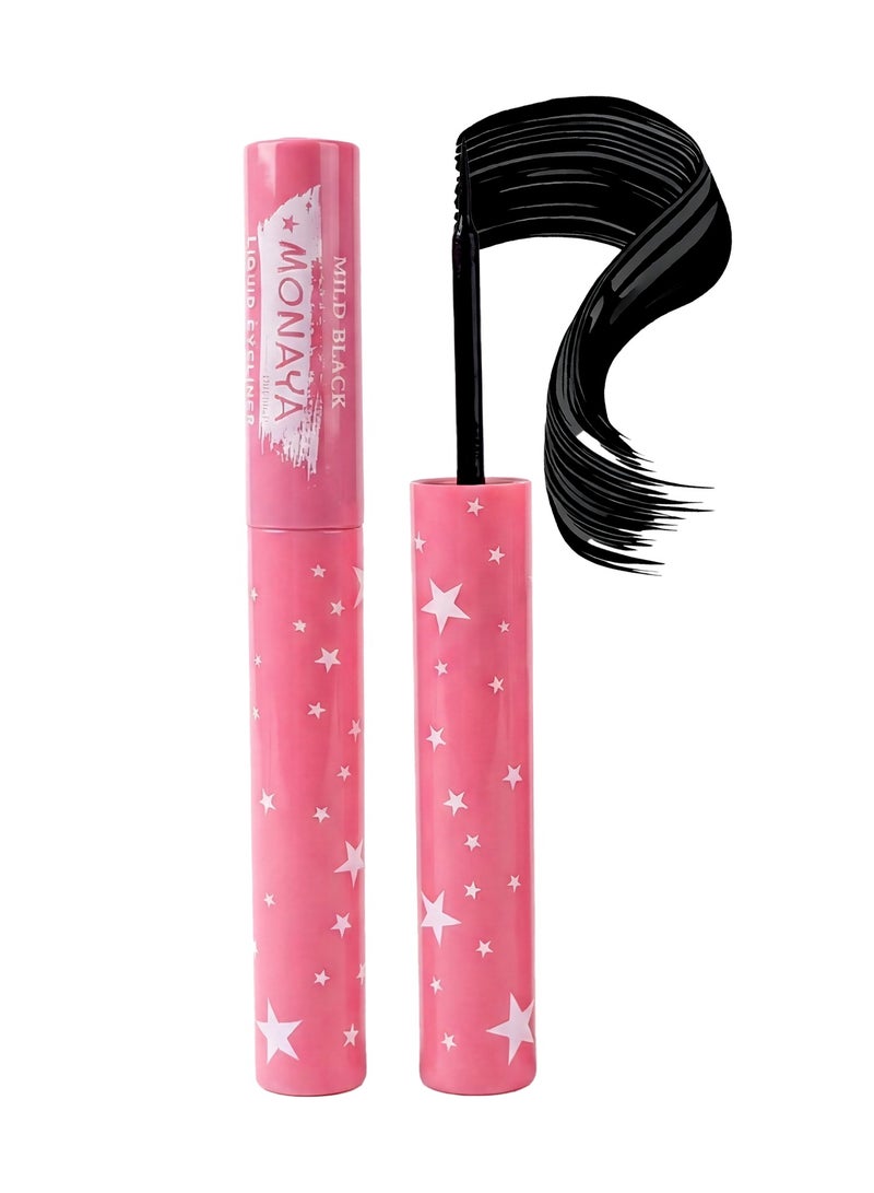 مونايا N003 السائل Eyeliner,كريمي,فوق الصبغة والماء,يخلق خطوط جريئة ومحددة, نباتية وخالية من القسوة, أسود - Image 2