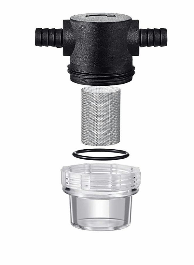 1/2 Inches Water Pump Strainer, Compatible with 3/8 Inches Hose Barb In-Line Strainer Twist-On Pipe Sprayer Filter, for Water Pump 12V DC 80 PSI RV Camper Marine Boat Lawn (1) - Image 1