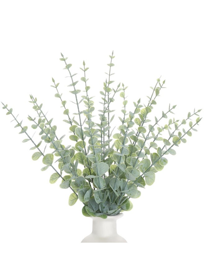 Arabest 18pcs Eucalyptus Stems Greenery Stems Fake Leaves Artificial Flowers Bouquet Faux Branches Centerpiece Flores Plants for Home Party Decor Wedding Decoration - Image 5