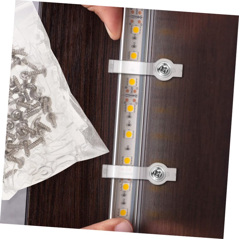 3 حزمة 300 قطعة مشابك ضوء LED الشريط المرن الشفاف مثبتات آمنة التركيب سهلة التثبيت - Image 4