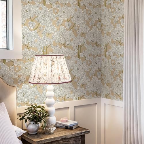 JiffDiff Tree Wallpaper Peel and Stick Jungle Wall Paper Forest Mural Stick on Wallpaper Modern Waterproof Self Adhesive Contact Paper(17.3" x 400" Brown) - Image 1