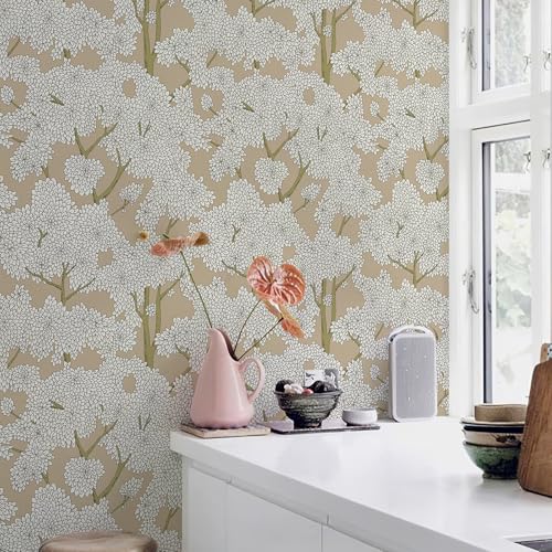 JiffDiff Tree Wallpaper Peel and Stick Jungle Wall Paper Forest Mural Stick on Wallpaper Modern Waterproof Self Adhesive Contact Paper(17.3" x 400" Brown) - Image 5