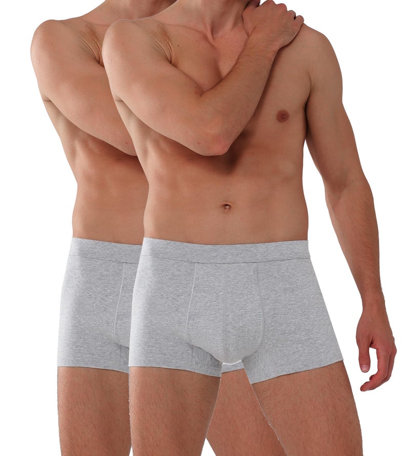 KARSWATT KARSWATT Washable Absorbency Urinary Incontinence Underwear for Men Reusable Leak Proof Boxer Briefs for Bladder Leak Protection 2 Pack XLarge Gray