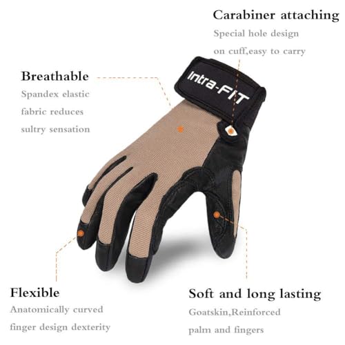 Intra-FIT Climbing Gloves Rope Gloves,Perfect for Rappelling Rescue Rock/Tree/Wall/Mountain Climbing,Adventure,Outdoor Sports - Image 3