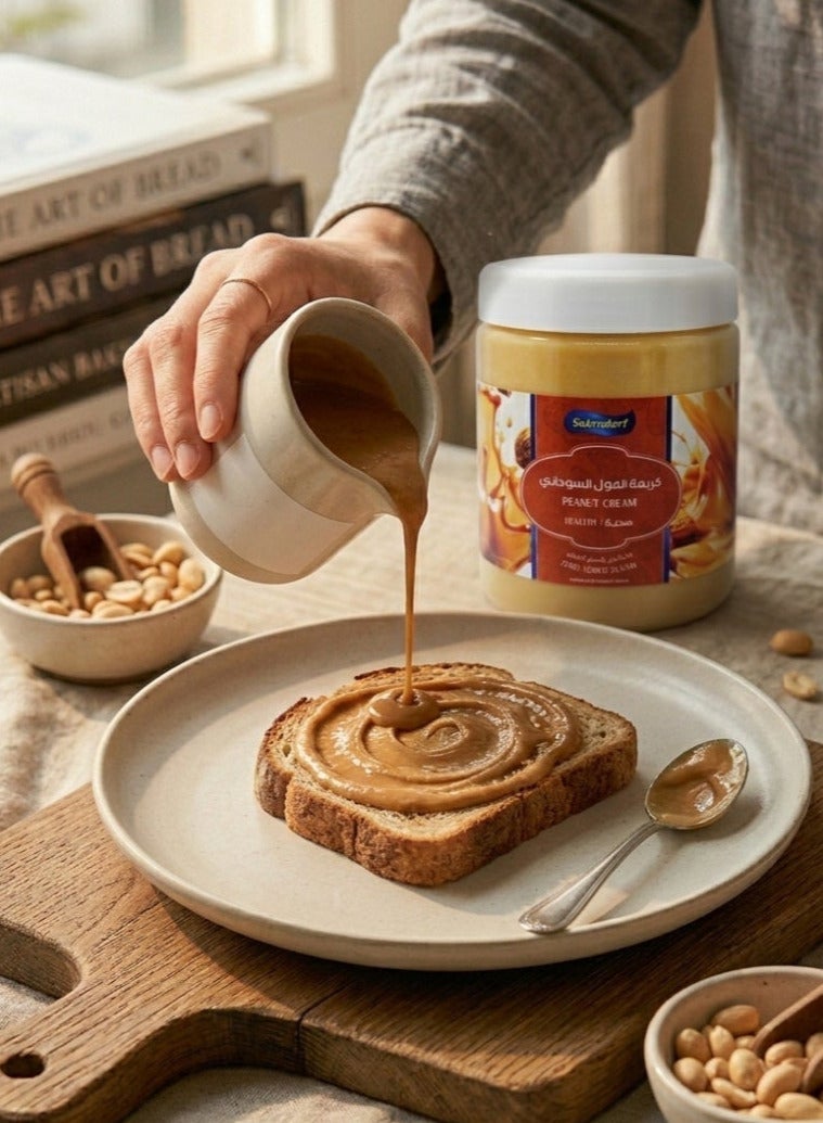 sokradorf Peanut Cream 300g No Added Sugar Creamy Peanut Spread with Coconut Oil Smooth Natural Peanut Butter Alternative Healthy Spread for Toast Sandwiches Smoothies - Image 3