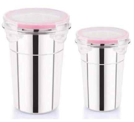 SVShoperzone Stainless Steel Glass Tumbler with Lid Cap Cover Click Seal Lock Leak Proof Freezer Safe Air Tight Transparent Silicon Gasket 400 ML Steel 400 ml - Image 3
