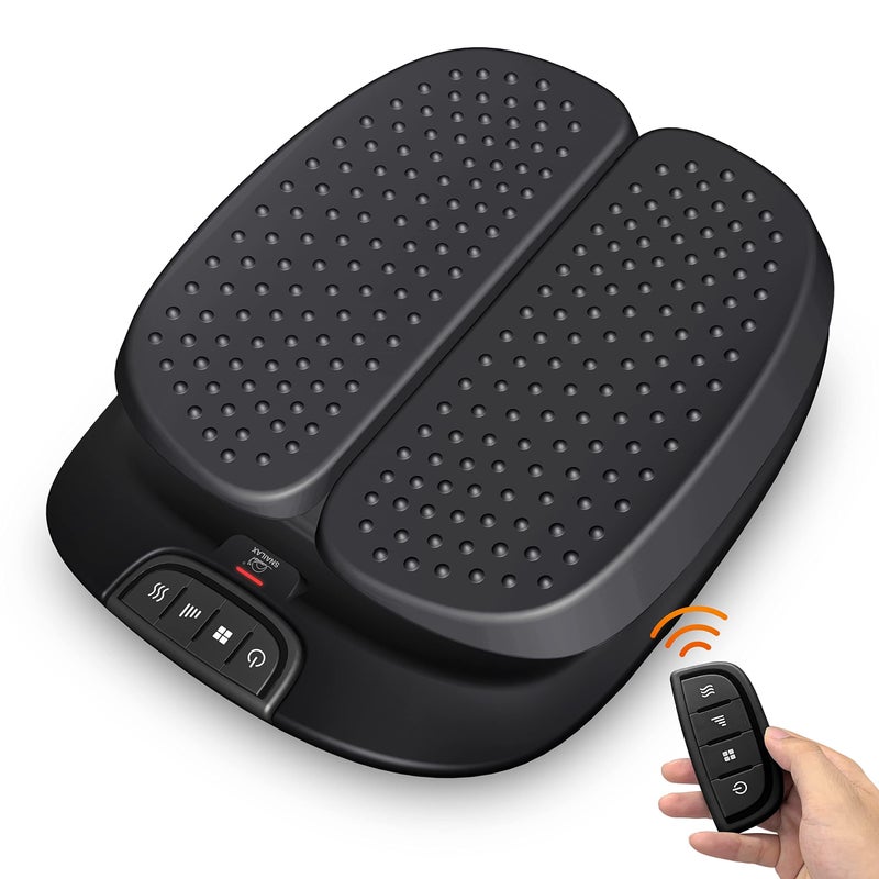 Snailax Foot Massager Machine with Heat,Remote Control, FSA HSA Eligible, Adjustable Vibration Feet Massager Machine Increased Blood Circulation,Plantar Fasciitis, Stress (Black) - Image 1