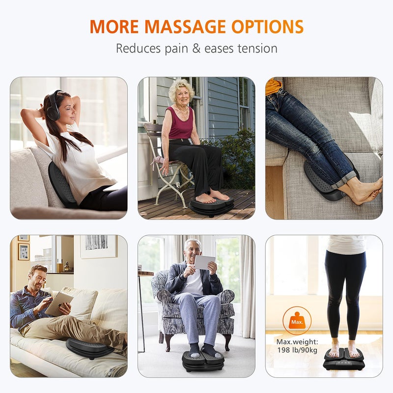 Snailax Foot Massager Machine with Heat,Remote Control, FSA HSA Eligible, Adjustable Vibration Feet Massager Machine Increased Blood Circulation,Plantar Fasciitis, Stress (Black) - Image 4