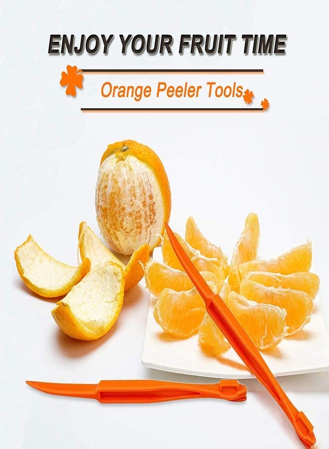 Cosmer Orange Peeler Tools - Plastic Orange Peeler Citrus Remover Easy Open Lemon Citrus Peel Cutter Vegetable Slicer Fruit Tools Kitchen Gadgets (Orange 2 Pack) - Image 3