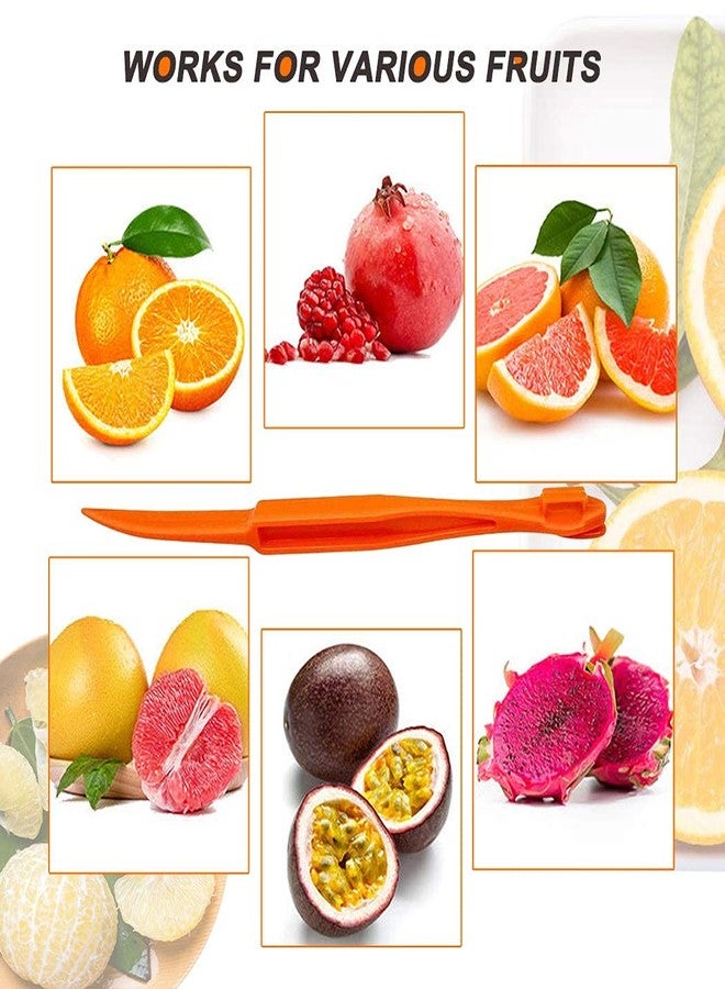 Cosmer Orange Peeler Tools - Plastic Orange Peeler Citrus Remover Easy Open Lemon Citrus Peel Cutter Vegetable Slicer Fruit Tools Kitchen Gadgets (Orange 2 Pack) - Image 5