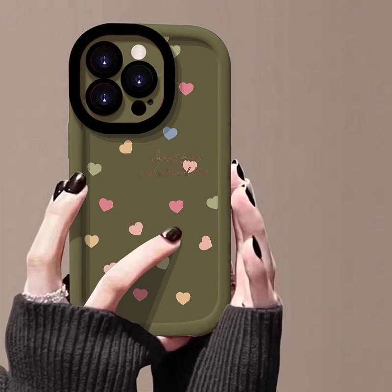 قلب قوس قزح مناسب لشركة آبل 15Promax حالة الهاتف المحمول الجديد مطلي Iphone14Pro Skin-Feel Puff 13 - Image 2