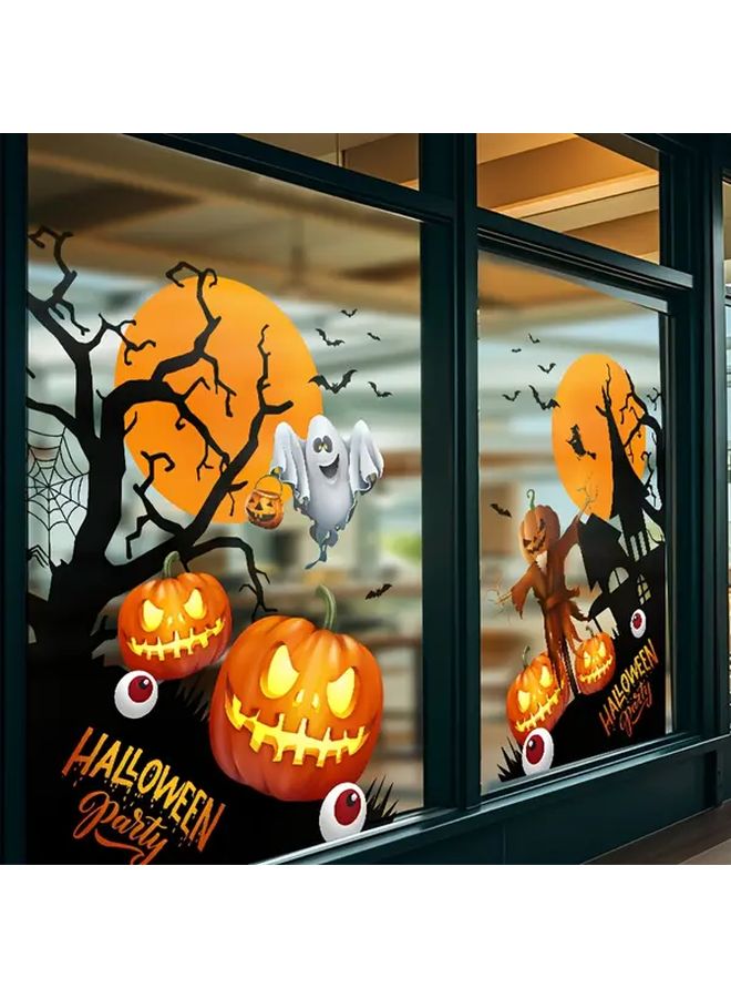 Halloween Window Decal Set 2pcs 17 71x23 62 Inches PVC Static Cling Reusable UWS 06A B - Image 5