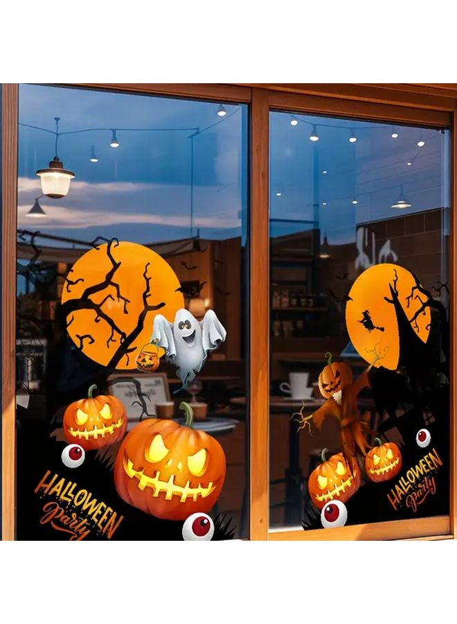 Halloween Window Decal Set 2pcs 17 71x23 62 Inches PVC Static Cling Reusable UWS 06A B - Image 3