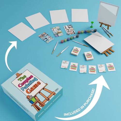 Viral Studios The Couples Painting Game Date Night Card Painting Kit Fun DIY Activity with Prompts Challenges Questions for Deeper Connection Meaningful Games for Adults and Teens 2 Players - Image 5