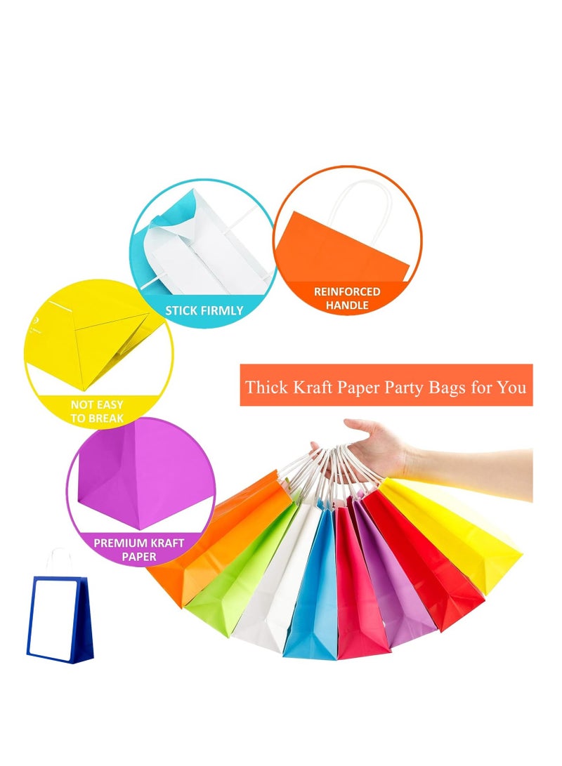 Zikra 12PCS Party Paper Bags with Handles, Black Small Party Gift Bags, Coloured Paper Bags Thick Kraft Bags for Kids Adults Shopping Bags, Sweet Gift Bags for Presents Birthday (21x15x8cm) - Image 5