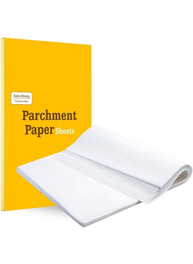 Inditradition 16x24 Inch Large Size Precut Parchment Paper Sheets for Baking, Cooking, Grilling, Frying and Steaming - Pack of 100 Sheets (White) - Image 1