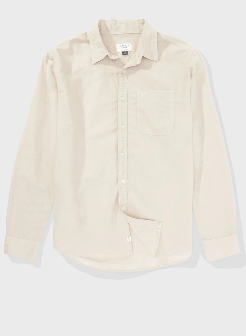 American Eagle Essential Button-Up Regular Fit Shirt