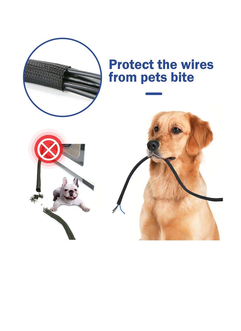 SYOSI - Cord Protector, Cable Sleeve, Cable Organizer, Cord Management, Cable Sleeve Split Sleeving, Protect Cat From Chewing Cords, for Desk TV Computer, Wire Protector Cable, for Home Office - Image 1