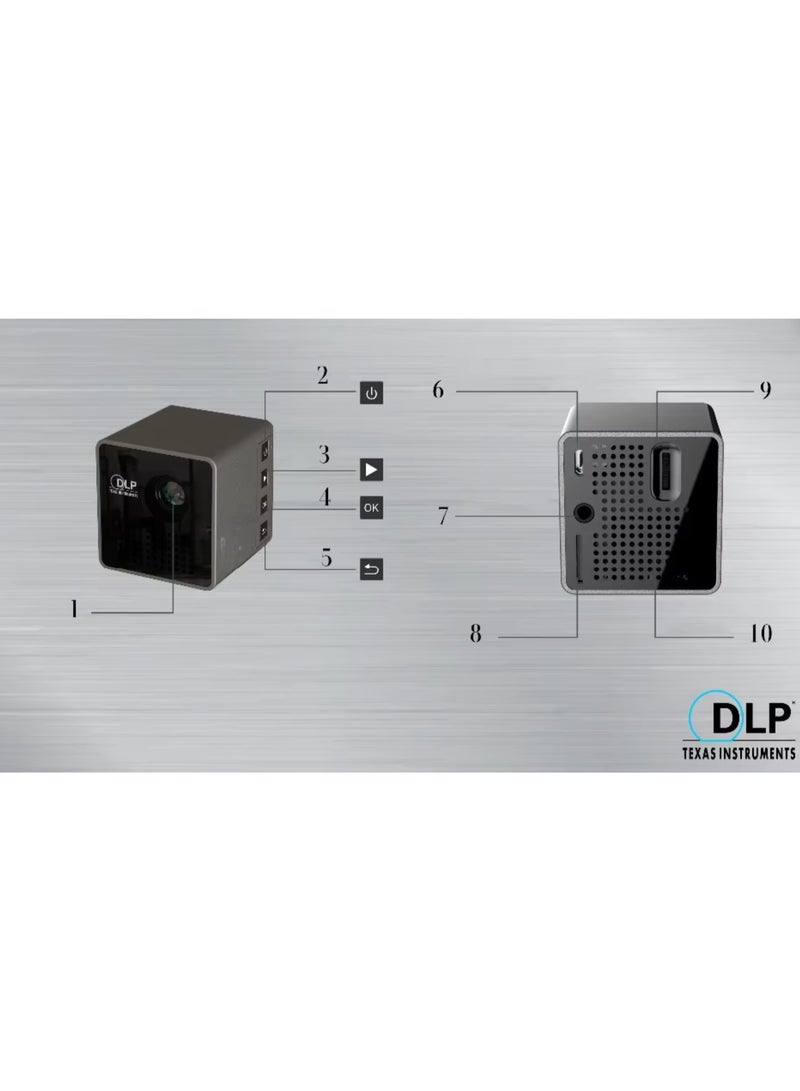 DLP Mini Portable LED DLP Wifi Projector for Home Office With Wireless Projector - Image 4