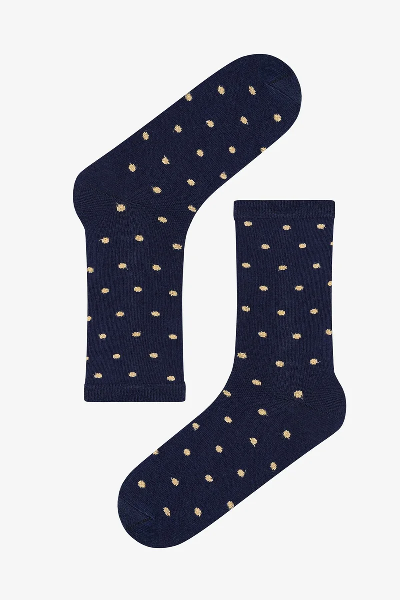 Penti PENTI Dotty Polka Dot Pattern Cotton Shiny Pair Crew Socks