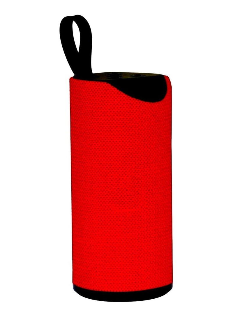 ASGTRADE TG-113 مكبر صوت بلوتوث مقاوم لرذاذ الماء مع ميكروفون مدمج، USB، محرك عمومي، بطاقة TF وفتحة AUX يمكن توصيله بسهولة مع جميع الأجهزة التي تدعم تقنية البلوتوث - اللون الأحمر - Image 1