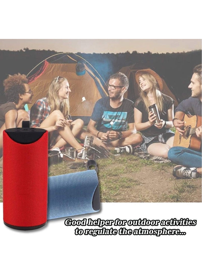 ASGTRADE TG-113 مكبر صوت بلوتوث مقاوم لرذاذ الماء مع ميكروفون مدمج، USB، محرك عمومي، بطاقة TF وفتحة AUX يمكن توصيله بسهولة مع جميع الأجهزة التي تدعم تقنية البلوتوث - اللون الأحمر - Image 5