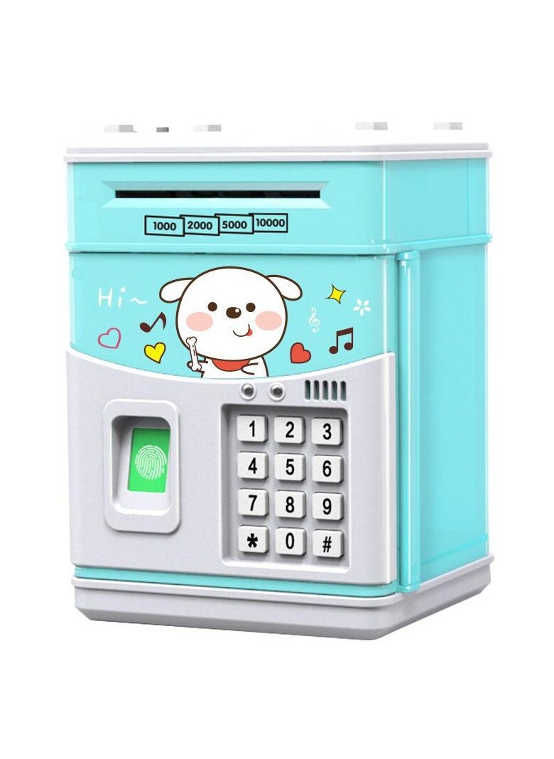 General Simulation fingerprint sensing children's piggy bank cartoon ATM password box automatic money roll creative birthday gift toy  - Image 1