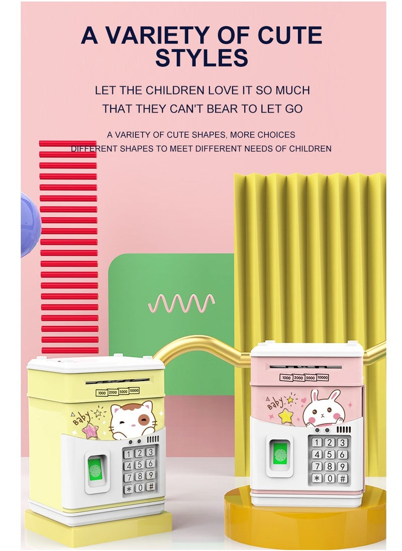 General Simulation fingerprint sensing children's piggy bank cartoon ATM password box automatic money roll creative birthday gift toy  - Image 4