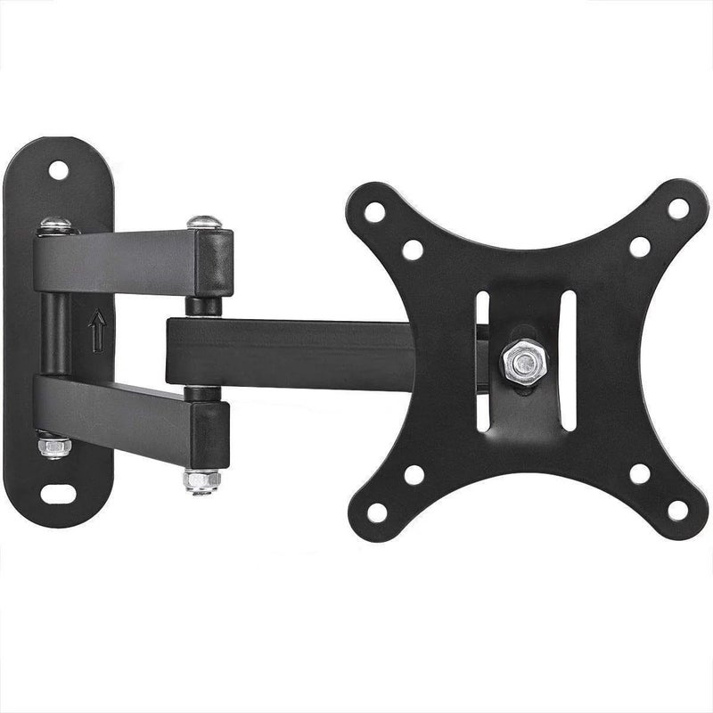 BEETEC Single Arm Swivel TV Wall Mount for 14-32 Inch Flat Panel TVs up to 12 kg/26 lbs and up to 100x100 VESA, Free-Tilting and Swiveling Arm for Enhanced Viewing, Black - TF-102S - Image 1