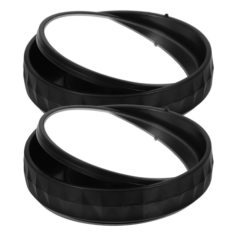 Round Car Side Mirrors 2pcs Suction Cup Blind Spot Safety View - Image 2