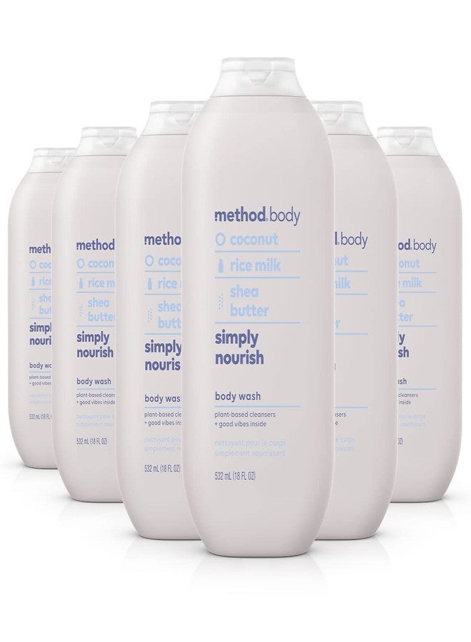 Method Body Wash, Simply Nourish, Paraben and Phthalate Free, 18 oz (Pack of 6) - Image 1