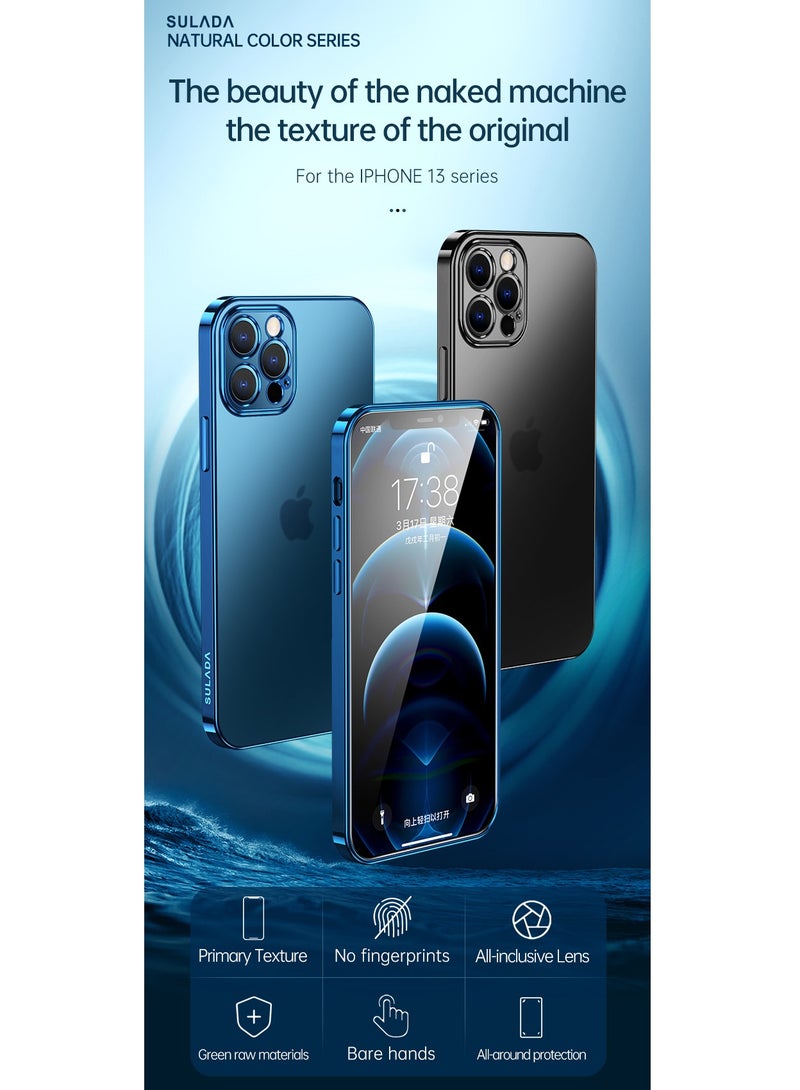 SULADA Suitable for iPhone 14 Pro Max 6.7 inch Matte Plated Mobile Phone Case Translucent Protective Soft Shell Blue - Image 2