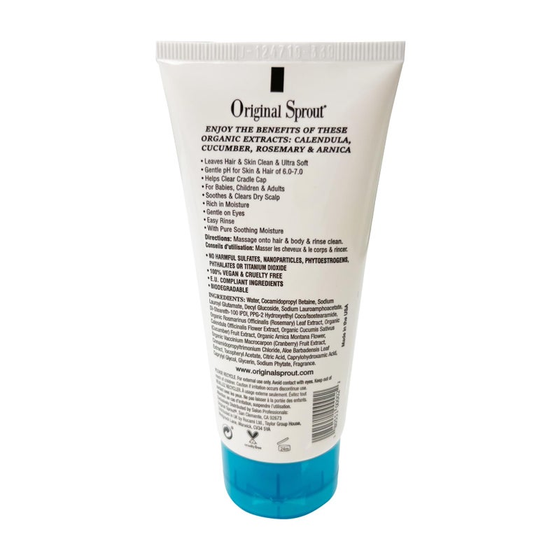 Original Sprout Baby Shampoo and Body Wash, Hypoallergenic Formula with Organic Calendula & Rosemary for Sensitive Hair & Skin, 3 oz. Bottle - Image 5