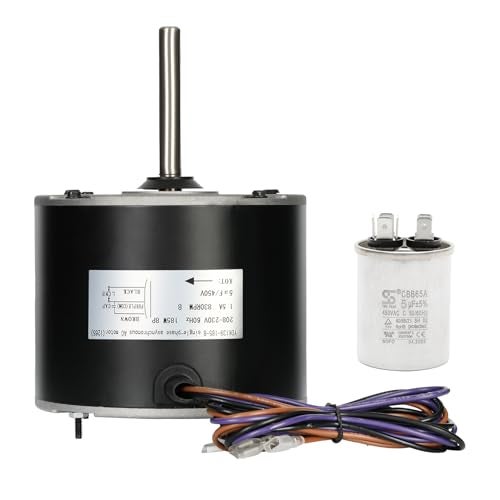 Knocokie 0131M00061SP, 1/4 Hp Condenser Fan Motor Replaces Goodman Condenser Fan Motor, Zongshan Broad-Ocean YDK-180S84062-01-830 RPM, 1-Speed, Replaces Amana Janitrol P/N: 0131M00014PS - Image 1