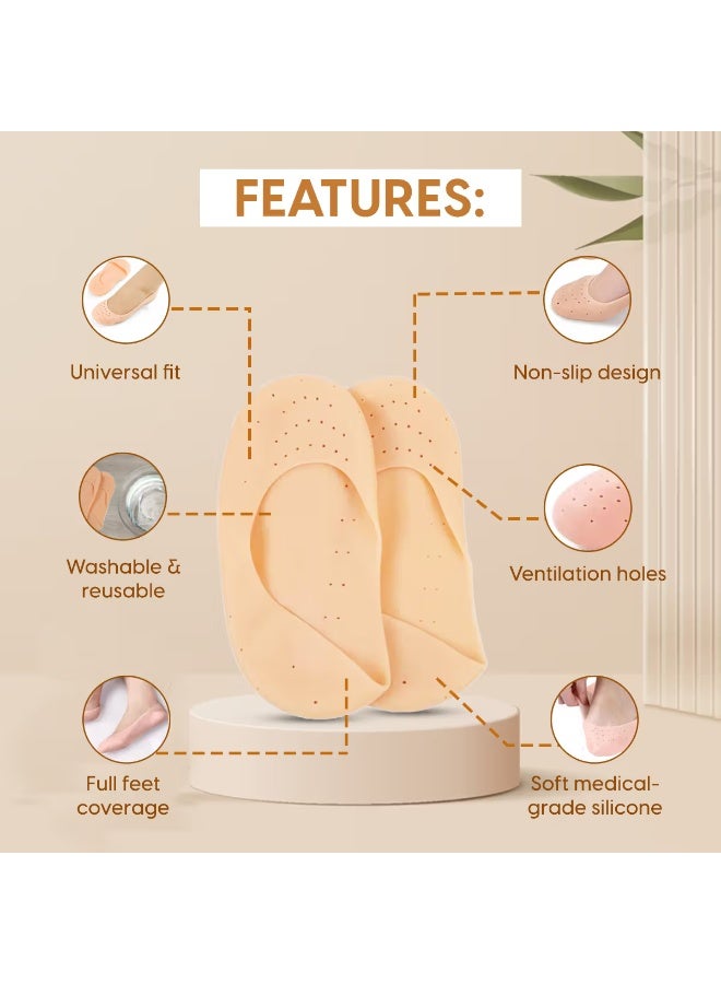 2-Piece Silicon Heel Crack Guard Foot Full Length And Silicon Gel Protector - Image 4