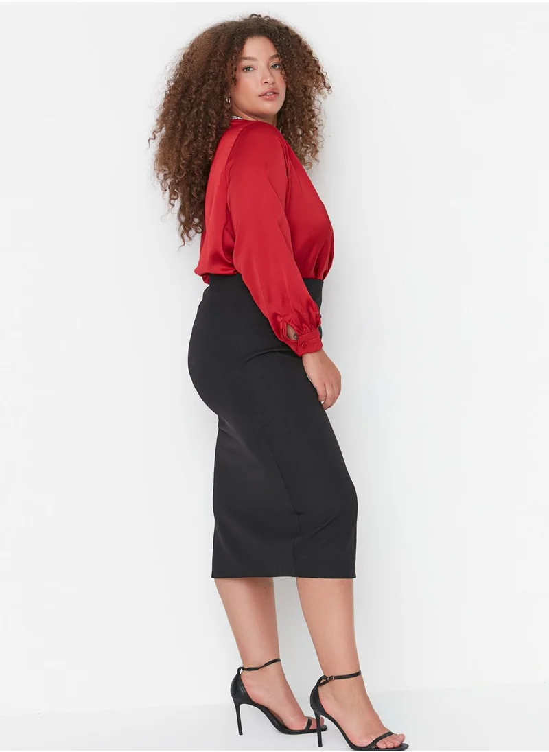 Trendyol Curve Side Slit High Waist Skirt