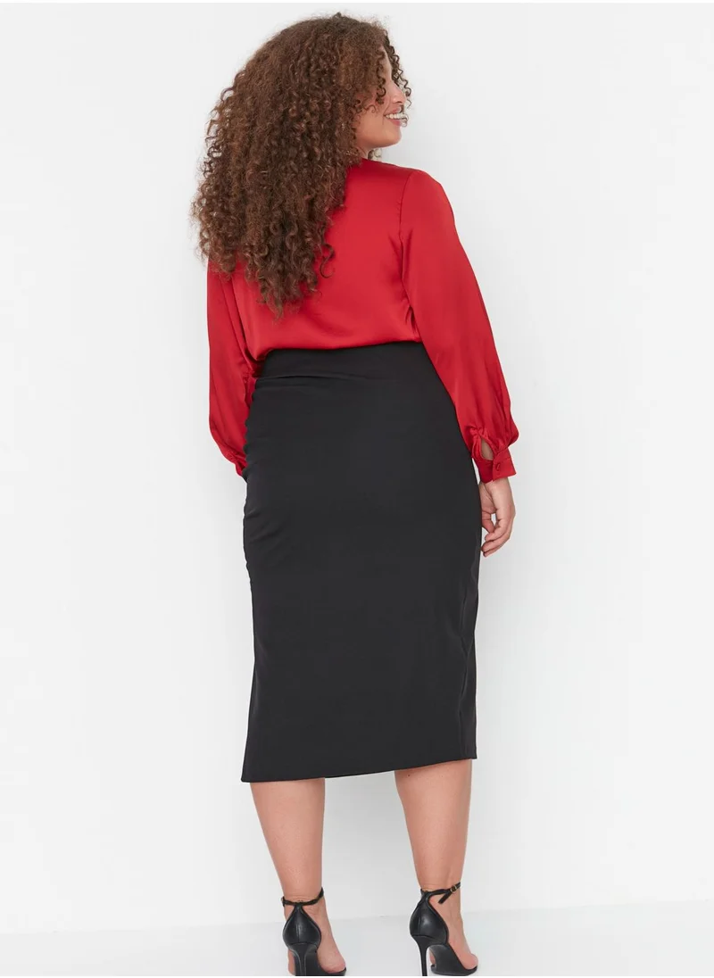 Trendyol Curve Side Slit High Waist Skirt
