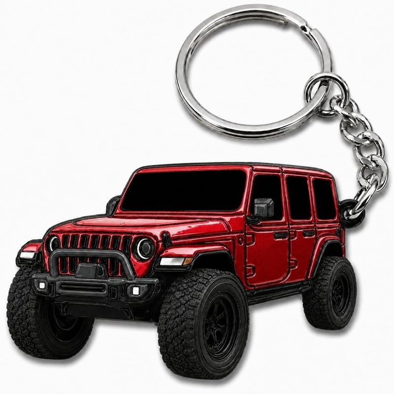 Jeep Wrangler Keychain - Officially Licensed Jeep Rubicon Accessories JL Key Chain JKU 2026 2025 - Image 1